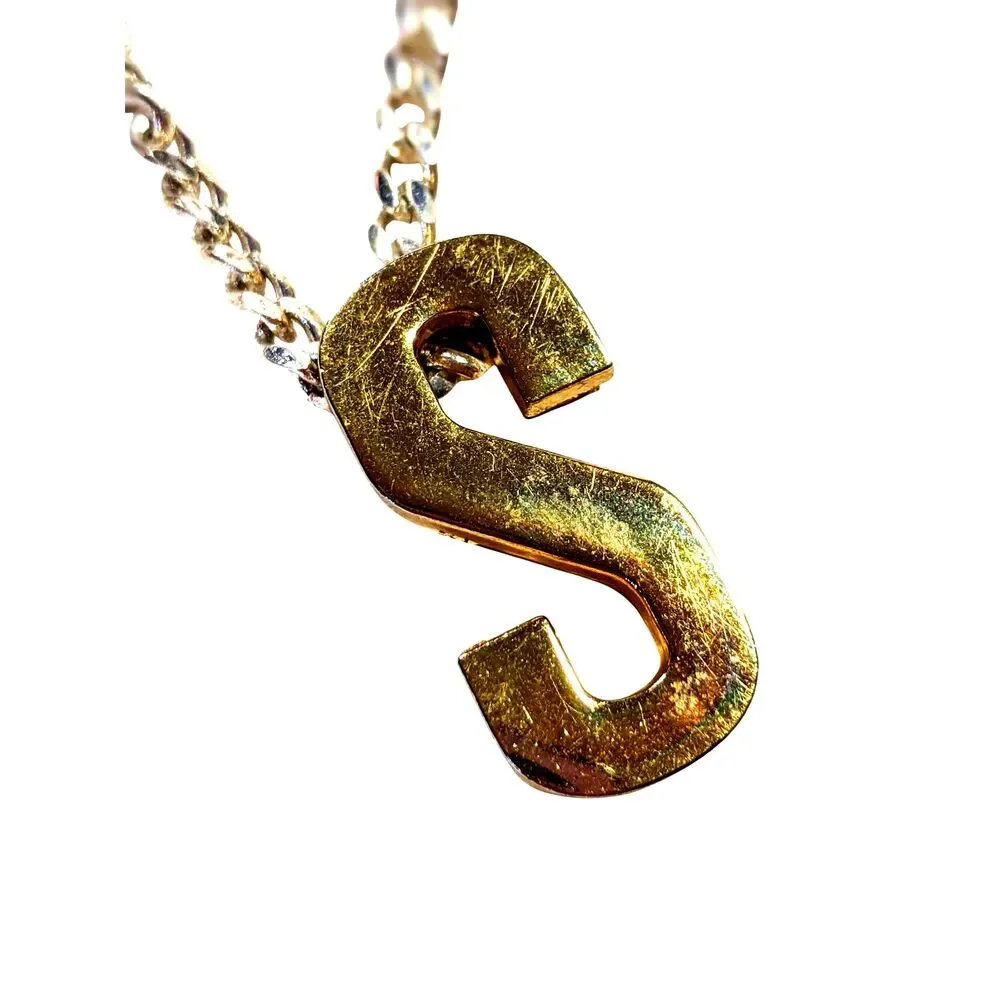 Dallas And Carlos Curb Chain Necklace Letter S ASO Kylie Jenner Initial Pendant